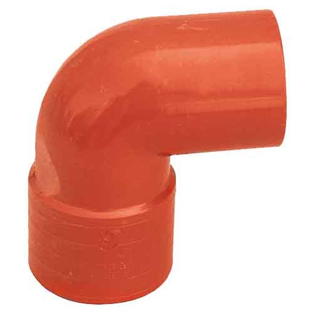 curva in pvc arancio 87,30°