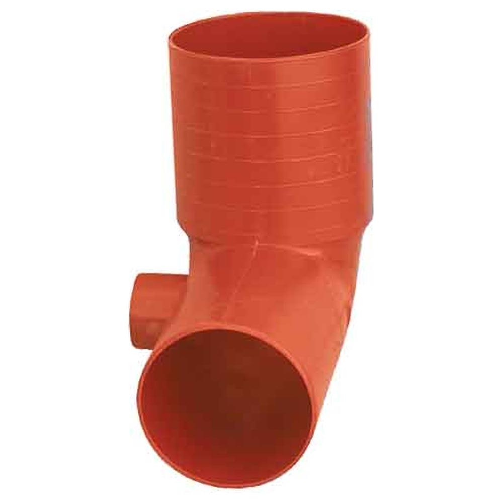 curva wc alta ad 1 innesto destra in pvc arancio