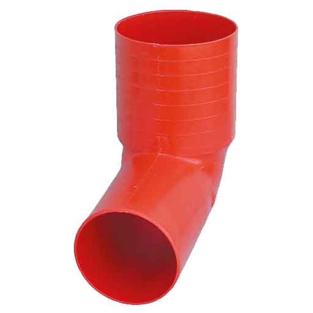 curva wc semplice alta in pvc arancio ø 100 mm