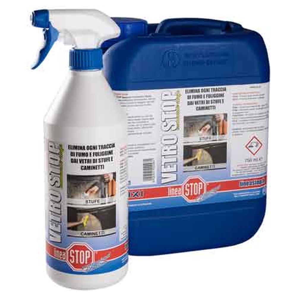 detergente per vetri caminetti e stufe 'vetro stop' 750 ml
