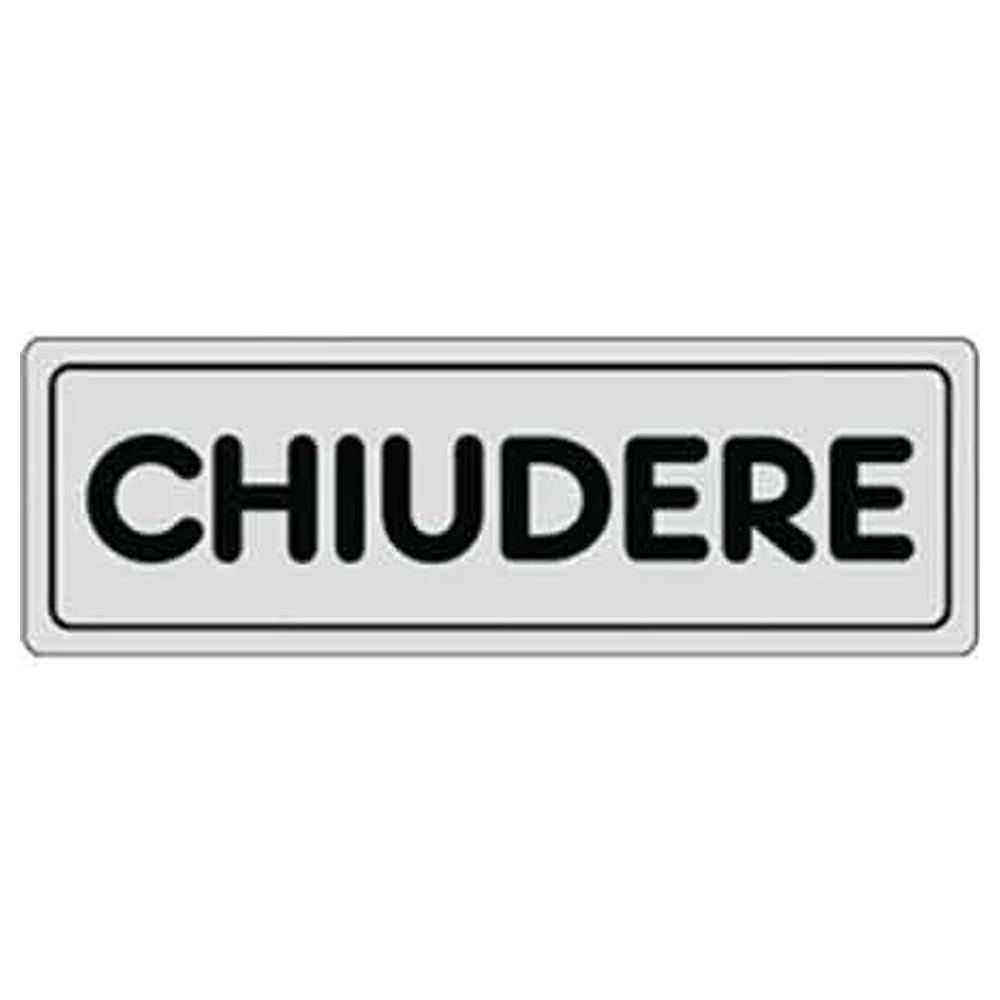 etichetta  chiudere  15x5 cm