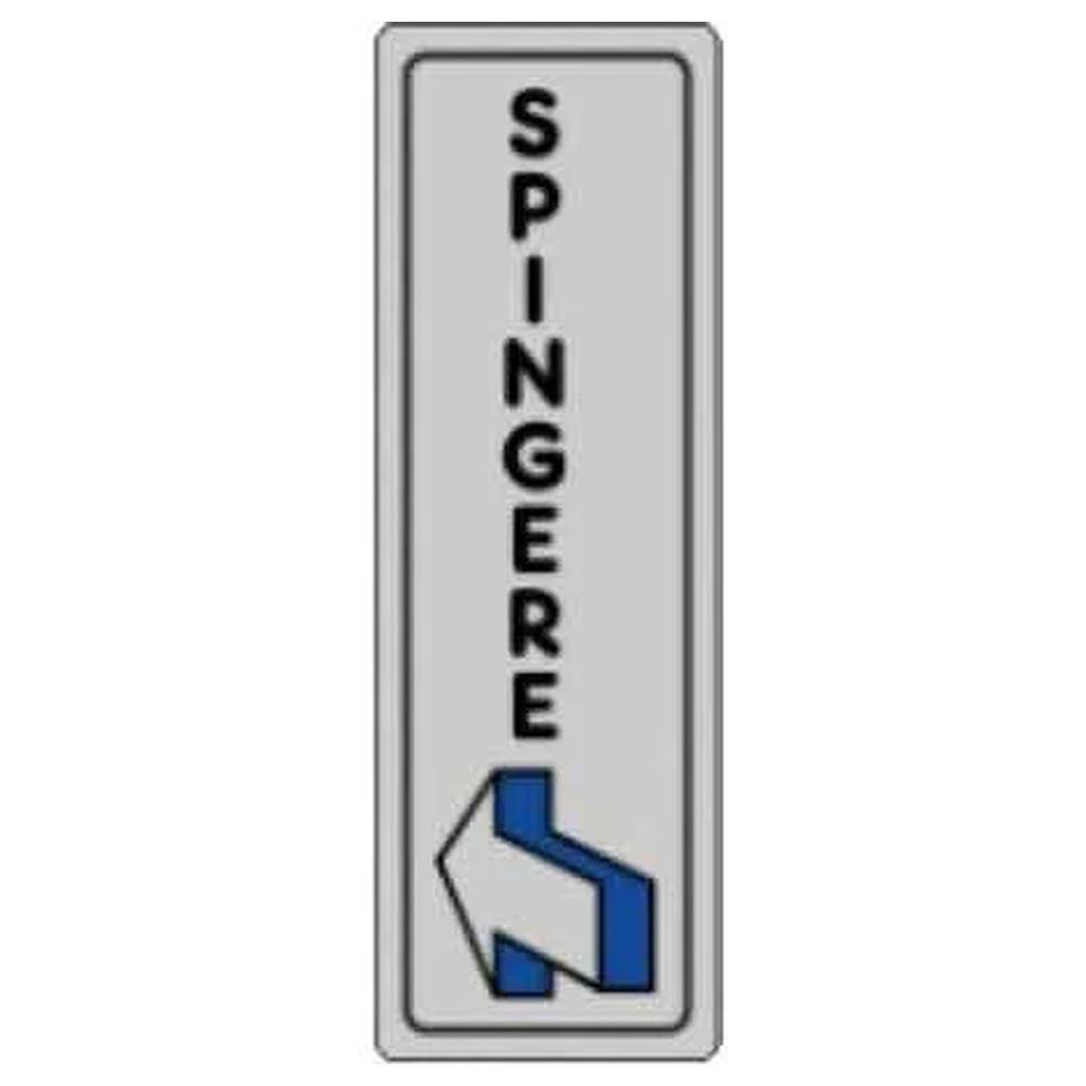 etichetta  spingere  con freccia 15x5 cm