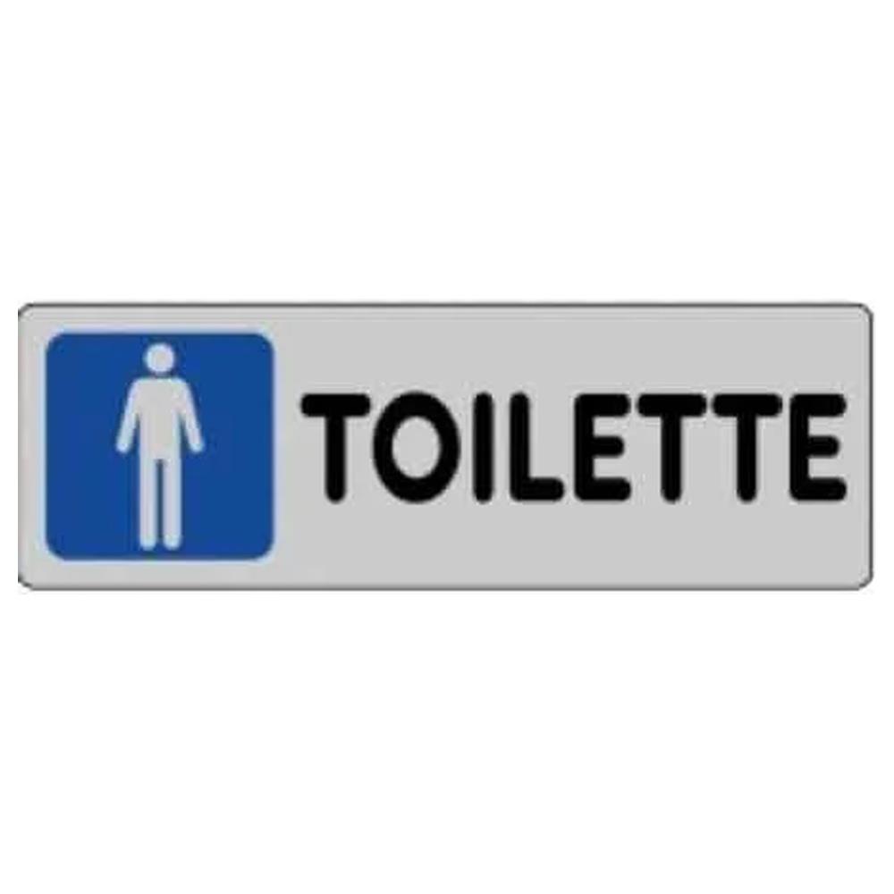 etichetta  toilette uomini  15x5 cm