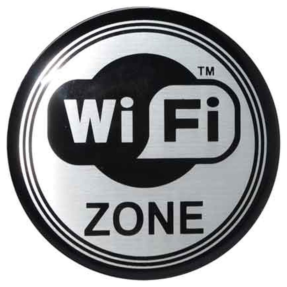 etichetta tonda  area wi-fi  ø 10 cm