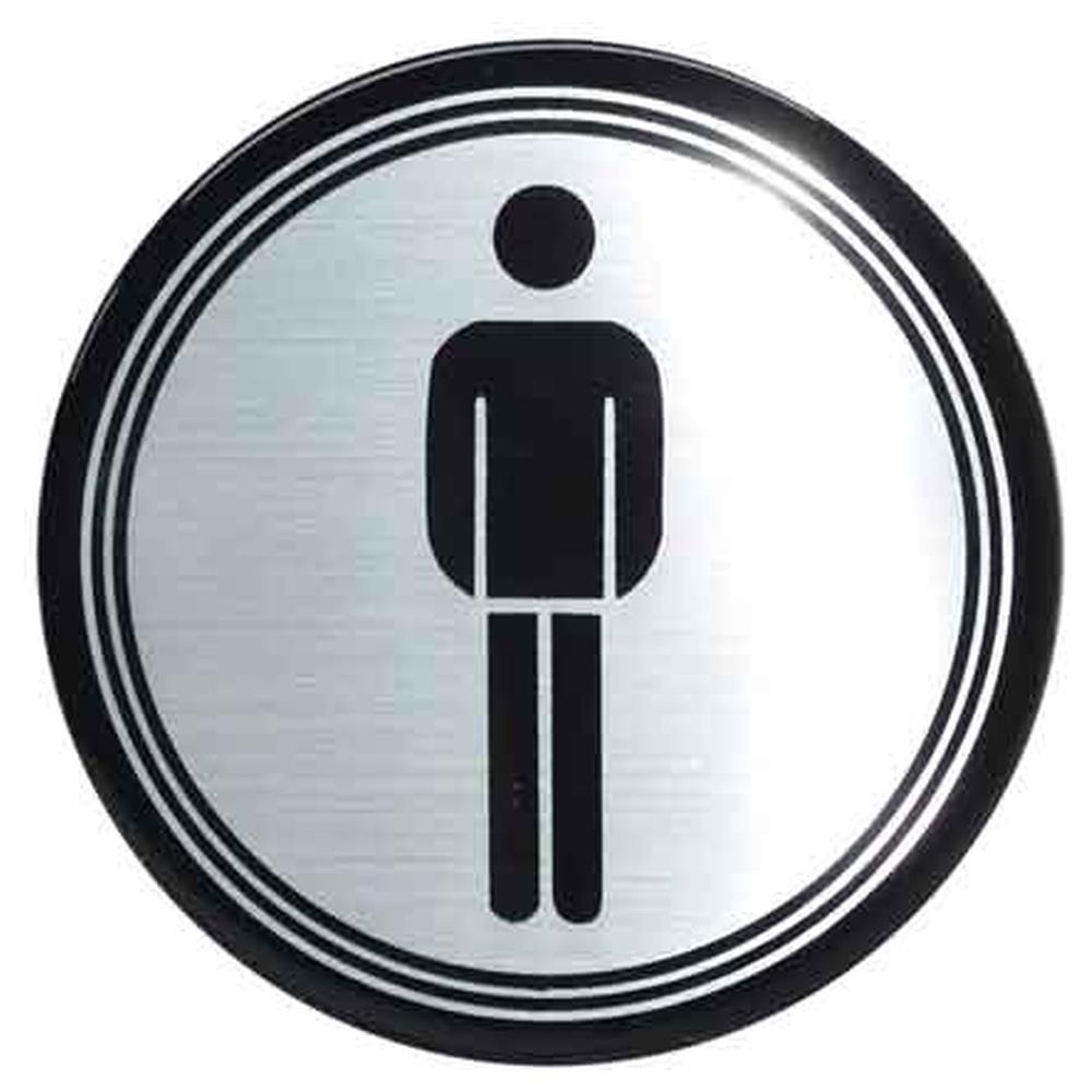 etichetta tonda  toilette uomini  ø 10 cm