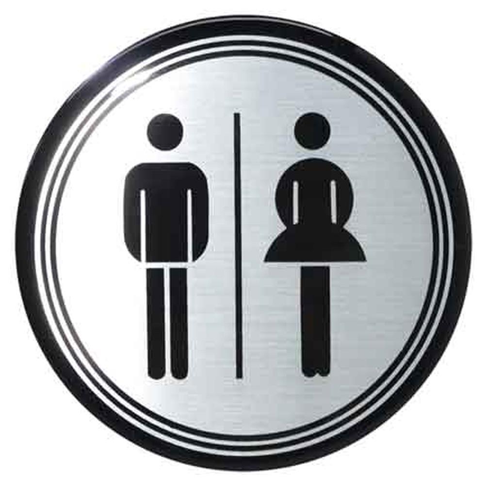 etichetta tonda  toilette uomini/donne  ø 10 cm