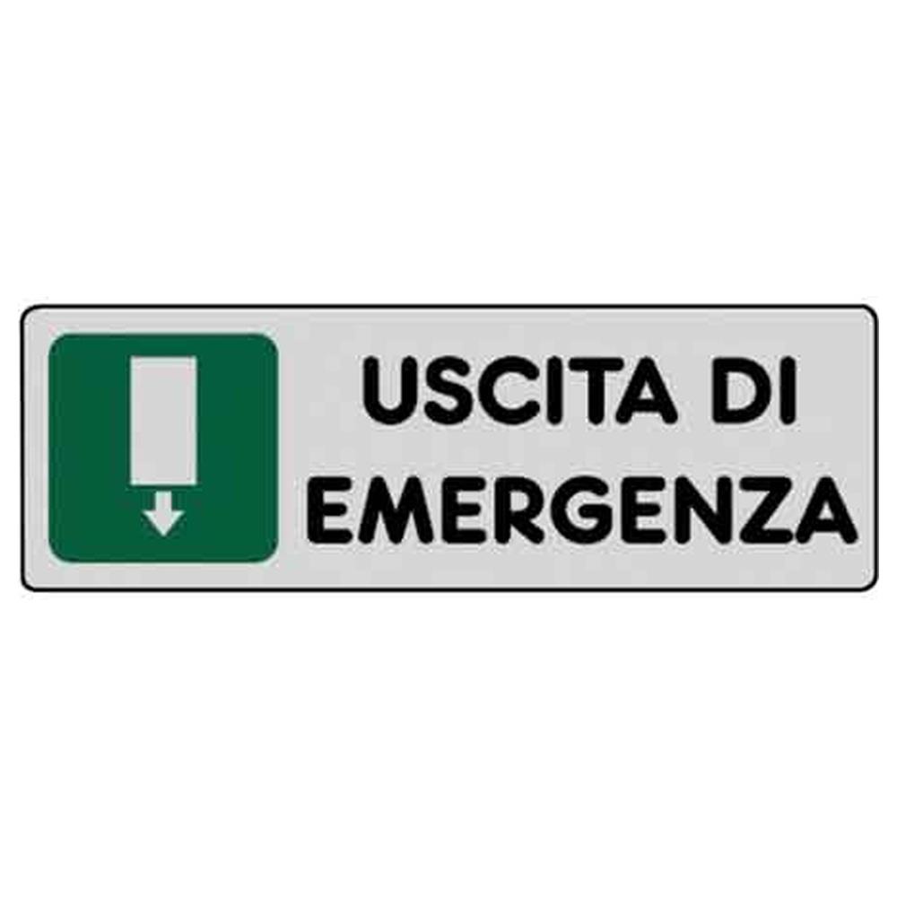 etichetta  uscita di emergenza  15x15 cm