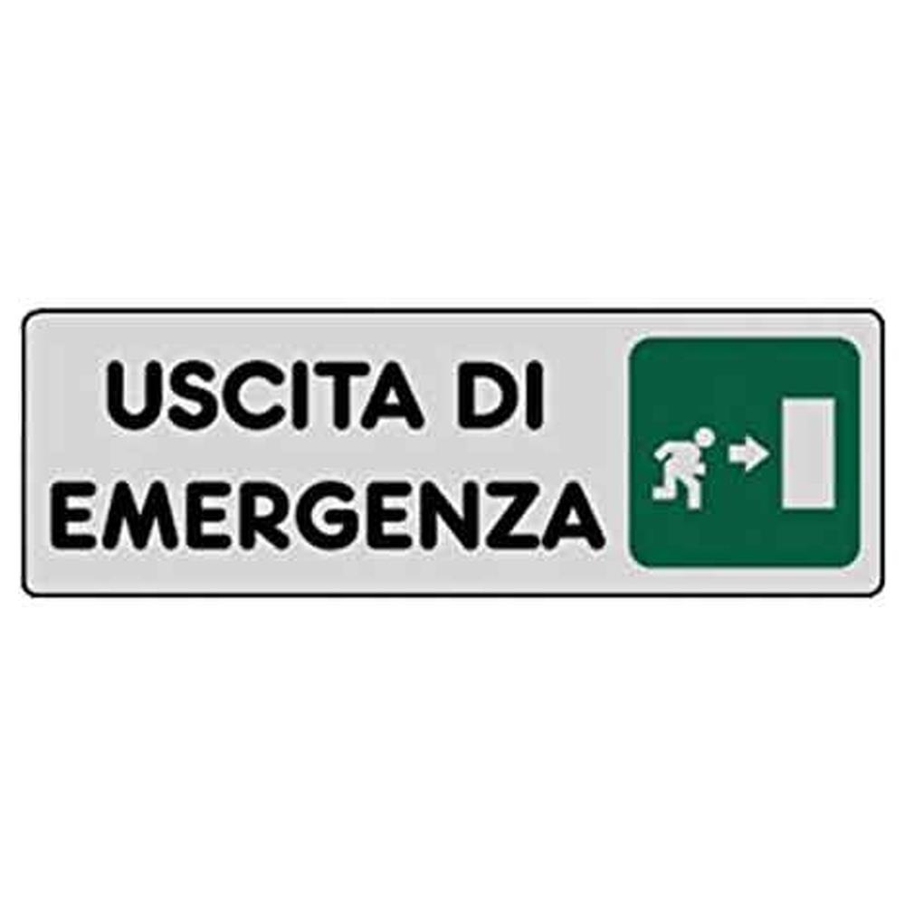 etichetta  uscita di emergenza dx  15x15 cm