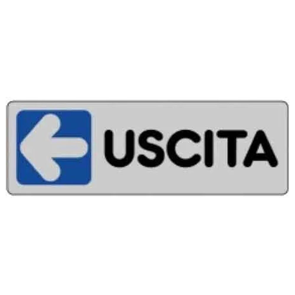 etichetta  uscita sx  15x5 cm