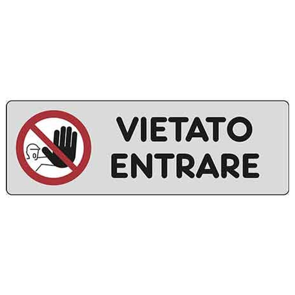 etichetta  vietato entrare  15x15 cm