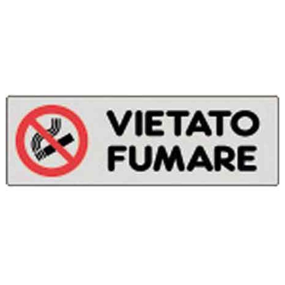 etichetta  vietato fumare  15x5 cm