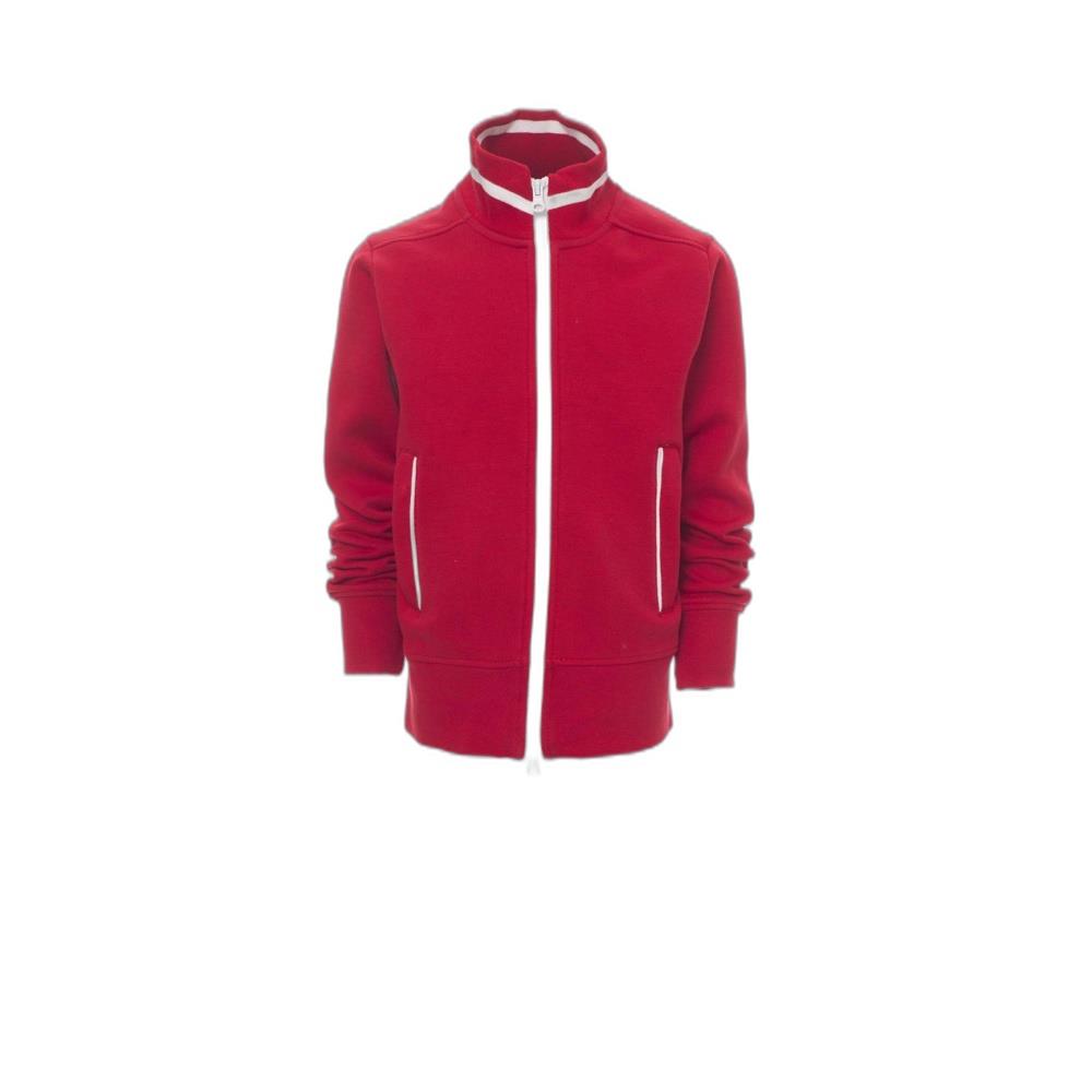 felpa bambino zip intera payper junior+ rosso/bianco 5/6