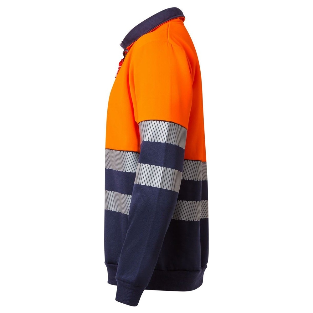 felpa bicolore velilla 305703 arancio fluo-blu xl - lato