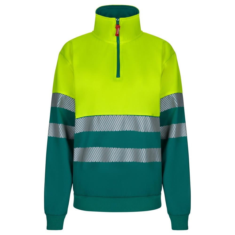 felpa bicolore velilla 305703 giallo-verde s