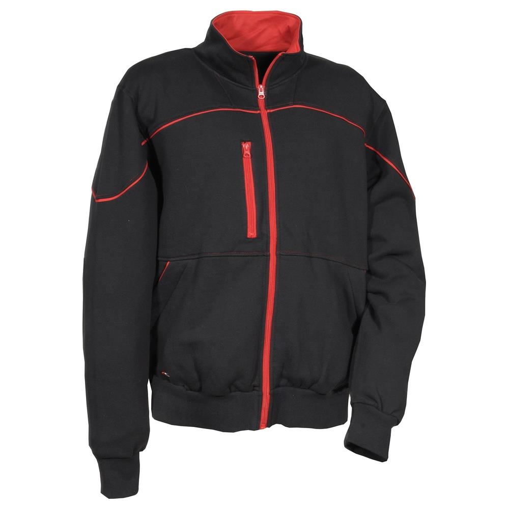 felpa cofra dikli v547 nero/rosso s