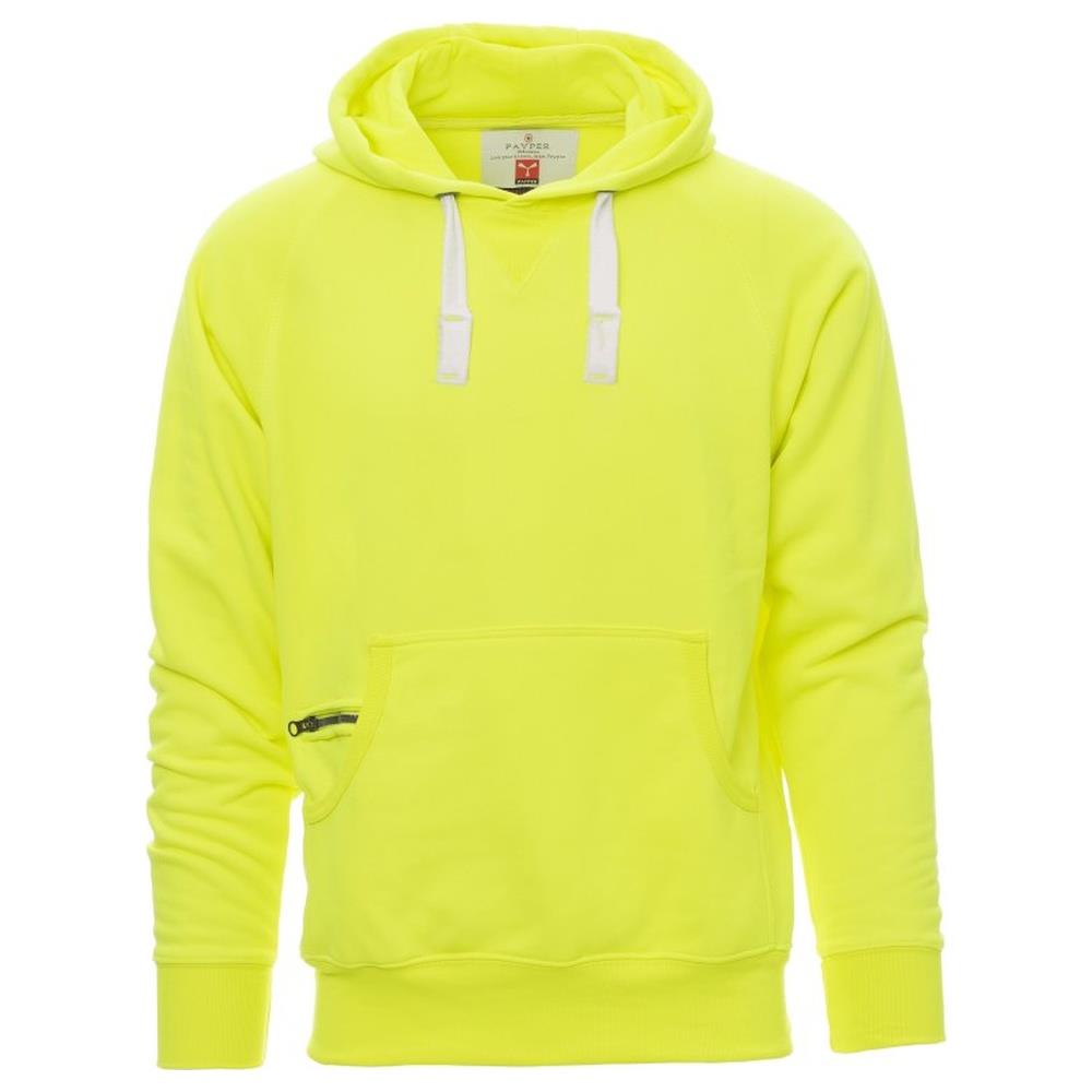 felpa con cappuccio payper atlanta+ giallo fluo xs