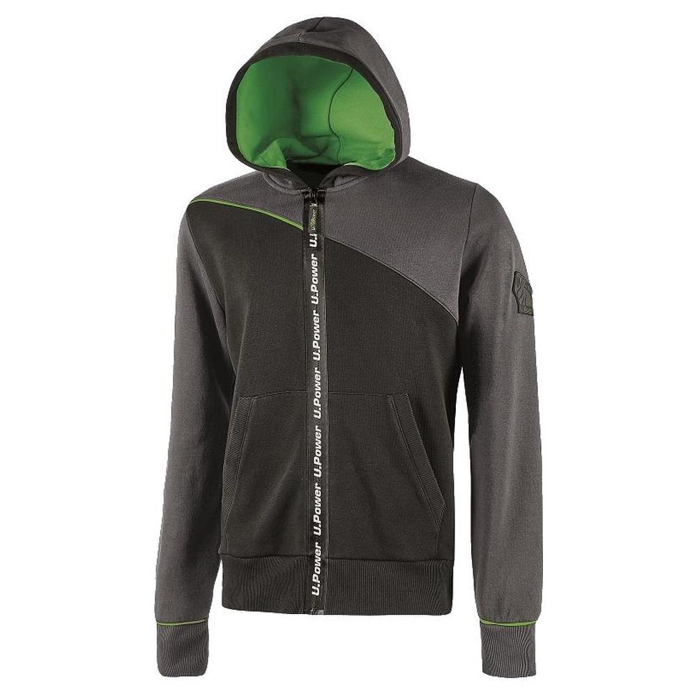 felpa con cappuccio u-power jupiter black xl