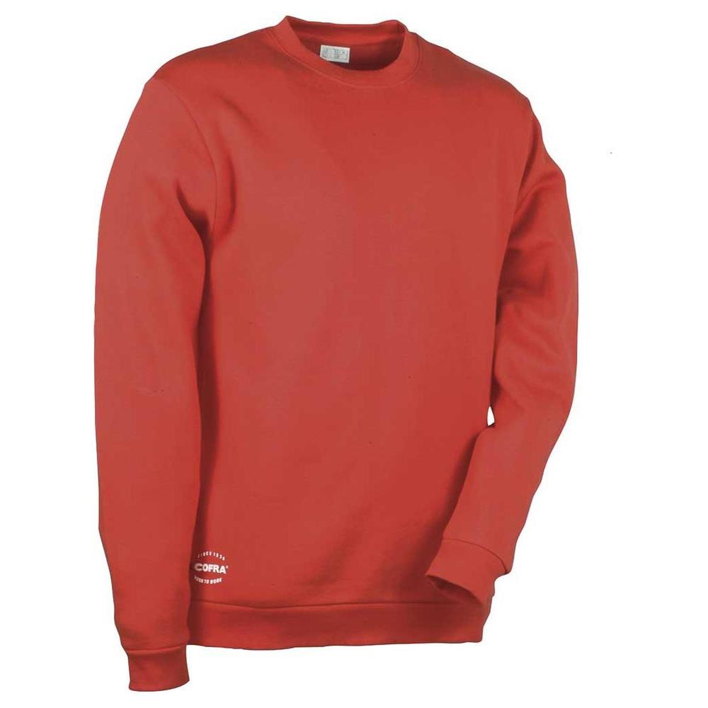 felpa con girocollo da lavoro cofra agadir red xl