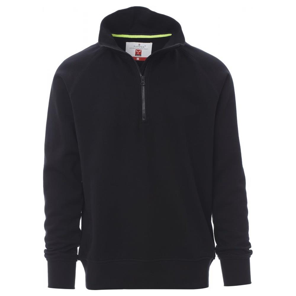 felpa con mezza zip payper austin nero xs