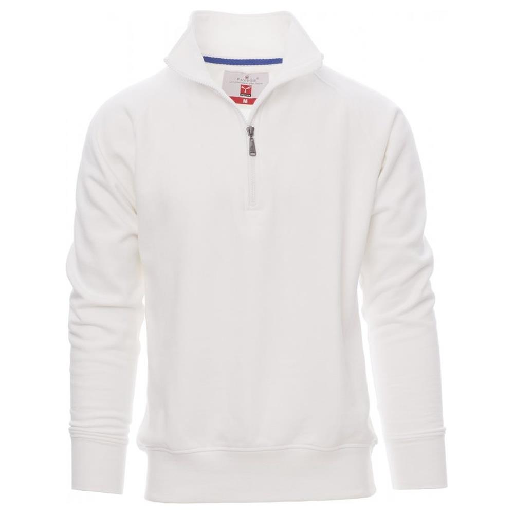 felpa con mezza zip payper miami+ bianco xs