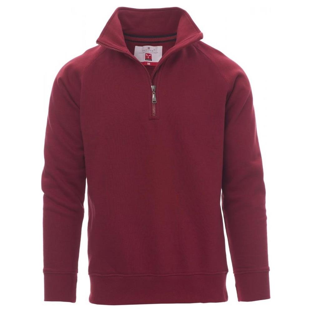 felpa con mezza zip payper miami+ bordeaux xs