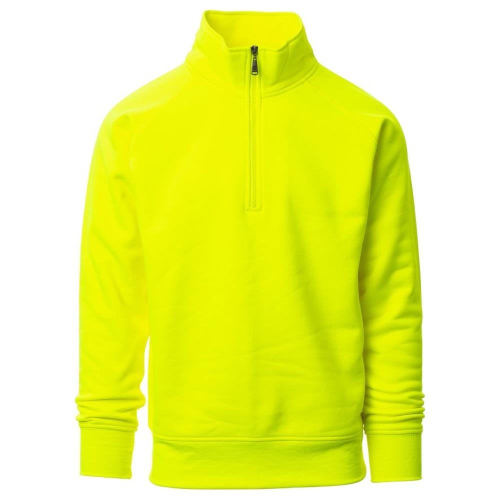 felpa con mezza zip payper miami+ giallo fluo xs