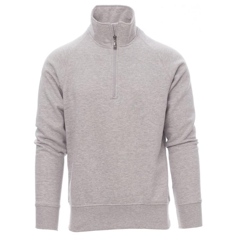 felpa con mezza zip payper miami+ grigio melange xs