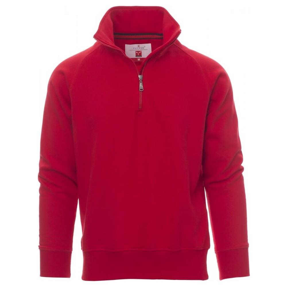 felpa con mezza zip payper miami+ rosso xs