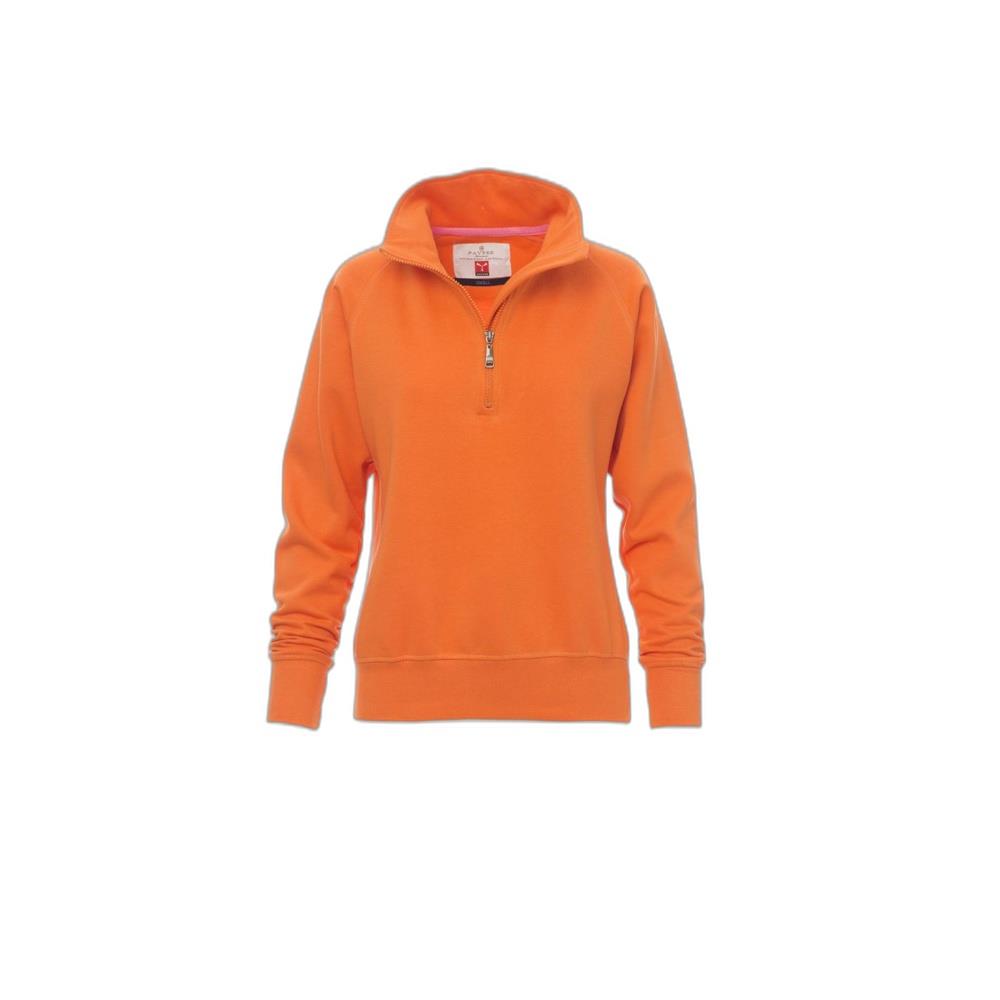 felpa con mezza zip payper miami+lady arancione xs