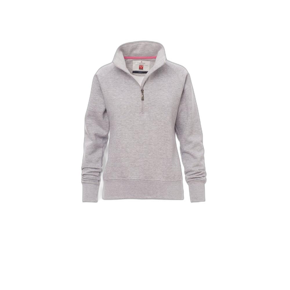 felpa con mezza zip payper miami+lady grigio melange xs