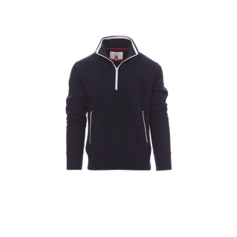 felpa con mezza zip payper rio navy/bianco xs