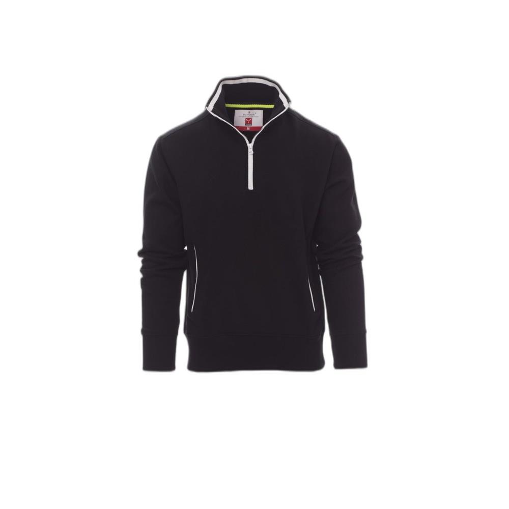 felpa con mezza zip payper rio nero/bianco xs