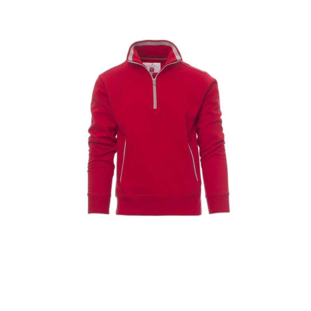 felpa con mezza zip payper rio rosso/grigio xs