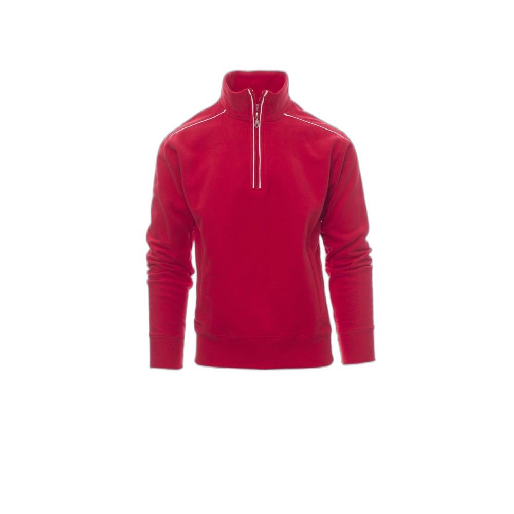 felpa con mezza zip payper vancouver rosso/bianco s