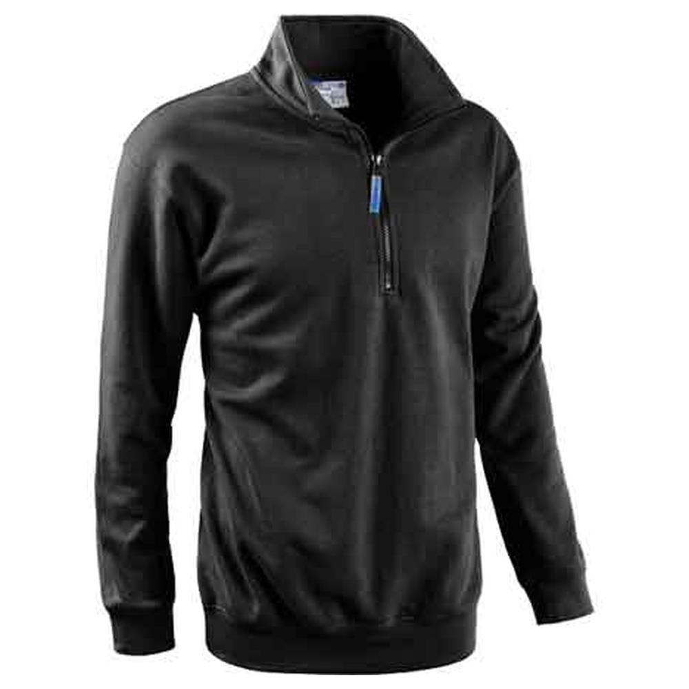 felpa con zip corta antracite