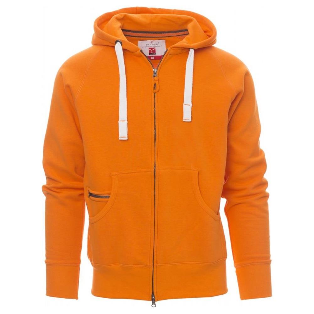 felpa con zip intera e cappuccio  payper dallas+ arancione xs