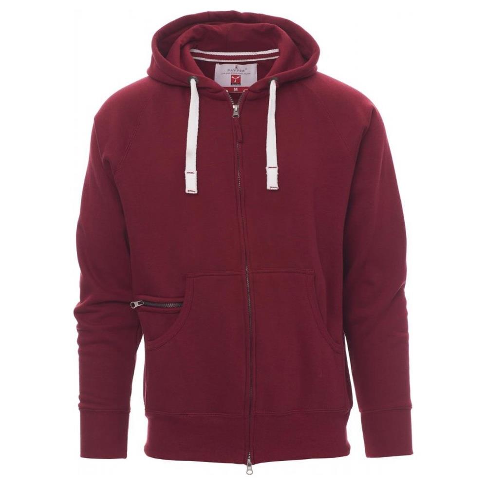 felpa con zip intera e cappuccio  payper dallas+ bordeaux xs