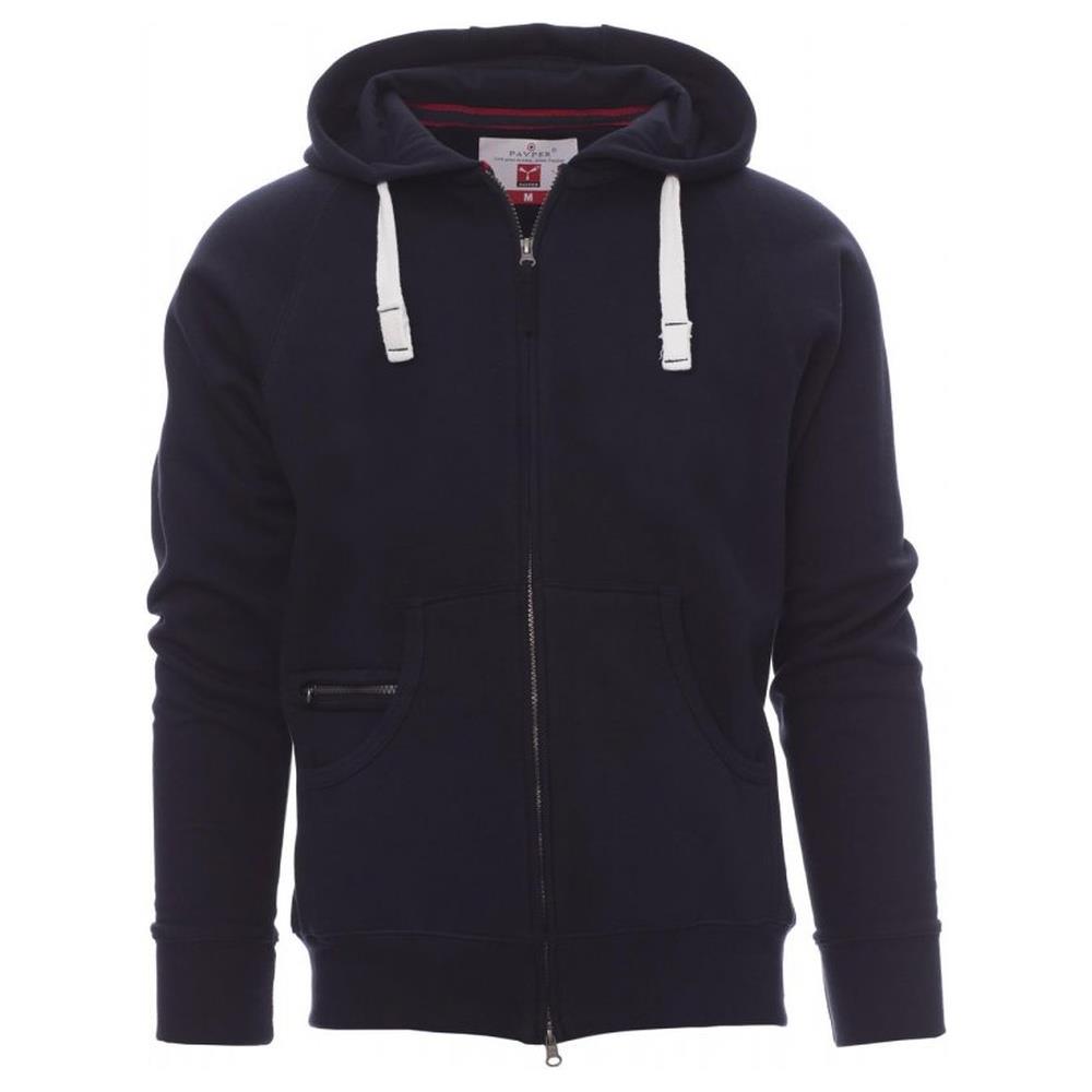 felpa con zip intera e cappuccio  payper dallas+ navy xs