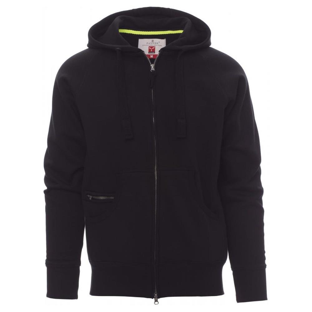 felpa con zip intera e cappuccio  payper dallas+ nero xs