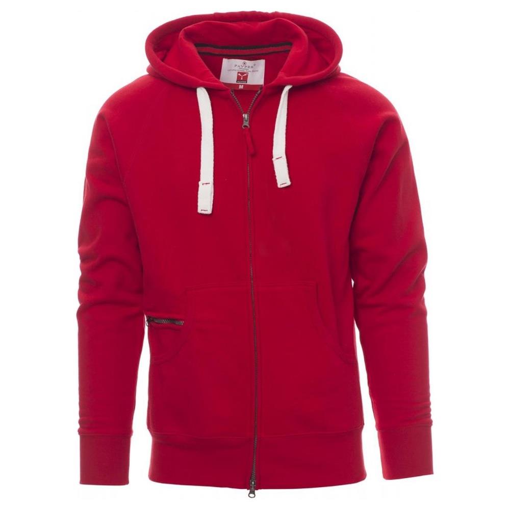 felpa con zip intera e cappuccio  payper dallas+ rosso xs