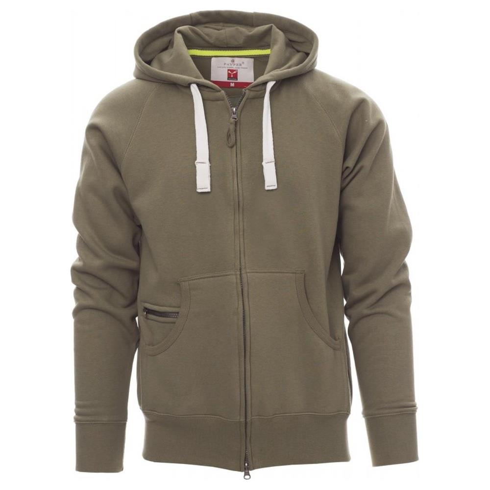 felpa con zip intera e cappuccio  payper dallas+ verde army xs