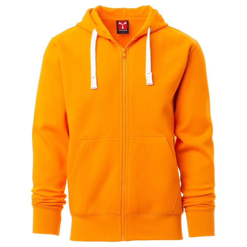 felpa con zip intera e cappuccio payper portland arancione xs