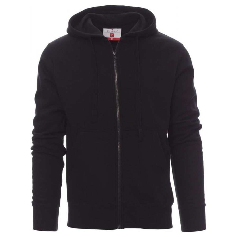 felpa con zip intera e cappuccio payper portland nero xs