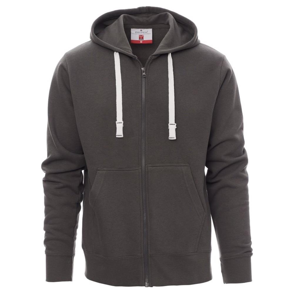 felpa con zip intera e cappuccio payper portland smoke xs