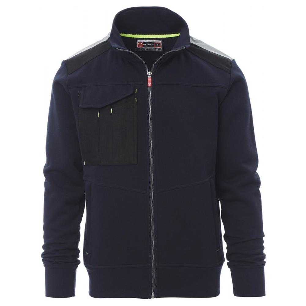felpa con zip intera e cappuccio payper work 2.0 navy xs