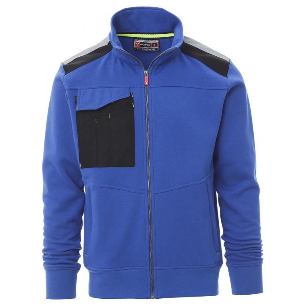 felpa con zip intera e cappuccio payper work 2.0 royal xs