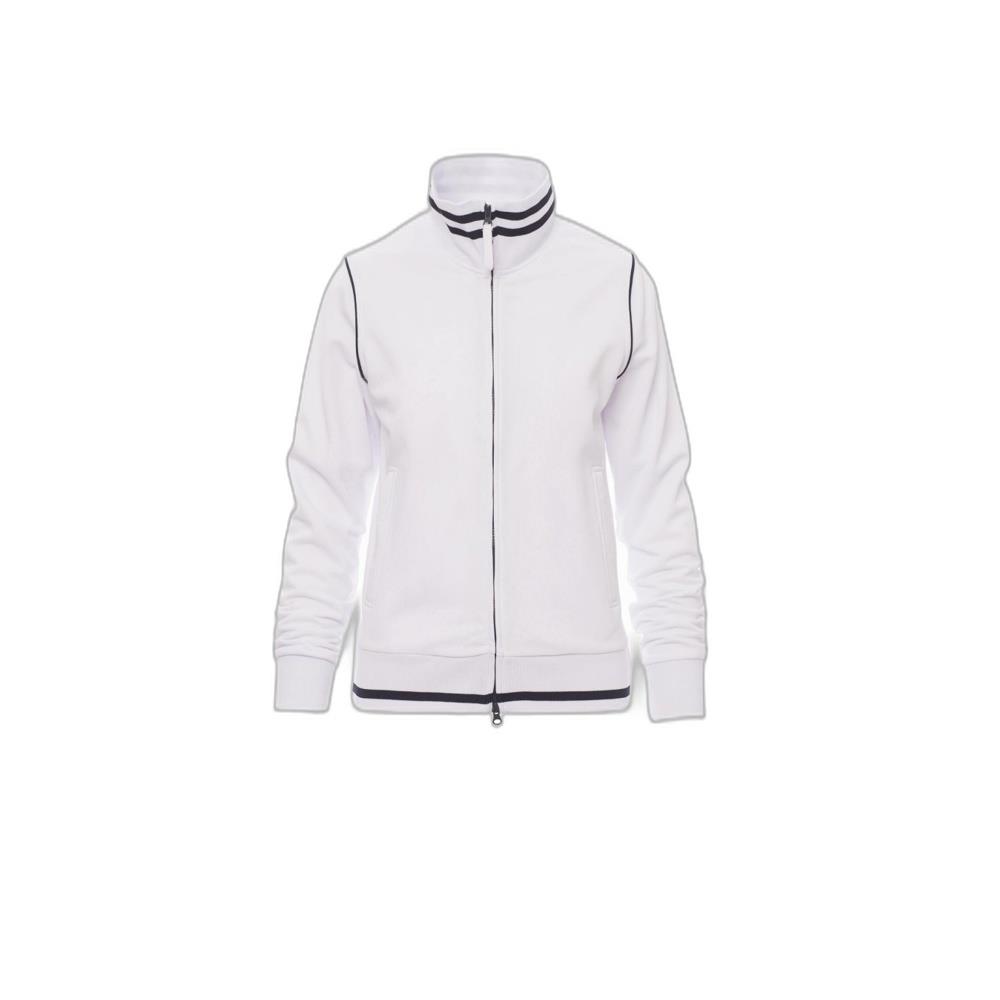 felpa con zip intera payper derby lady bianco/navy s