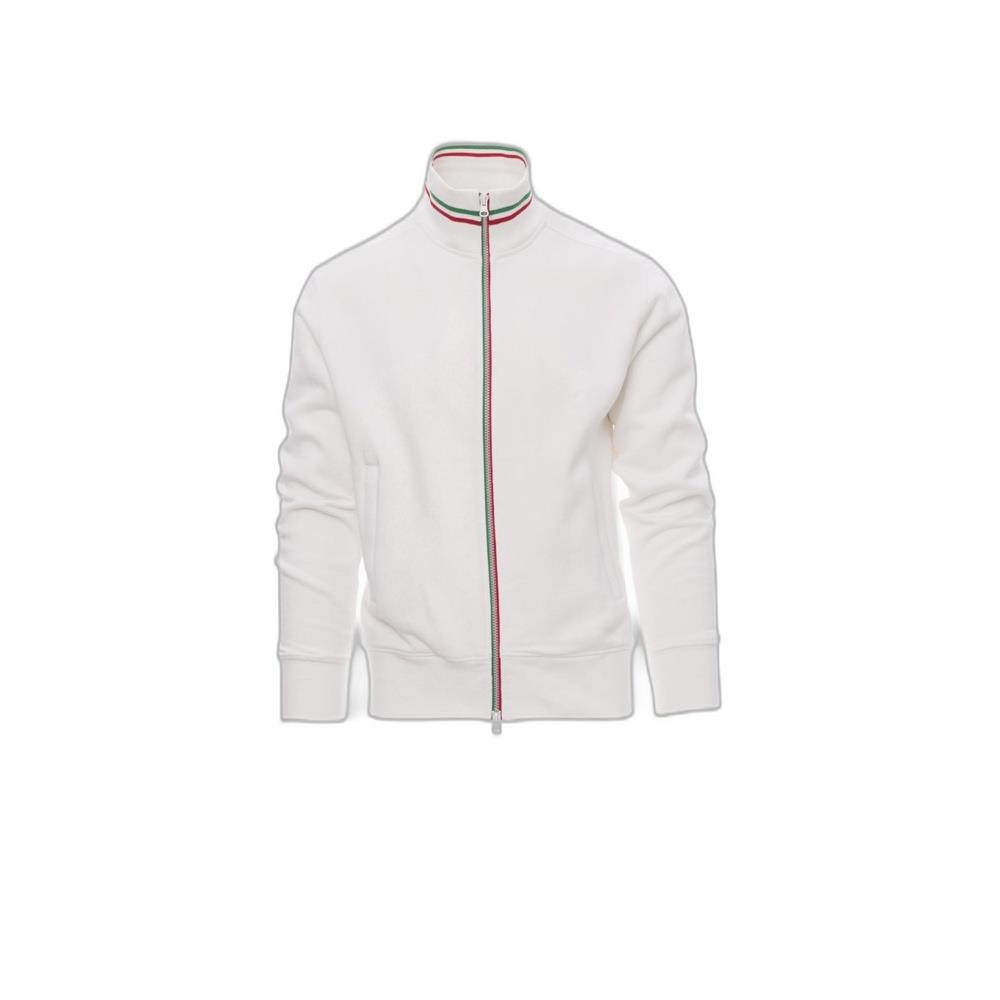 felpa con zip intera payper nazionale bianco/italia xxs