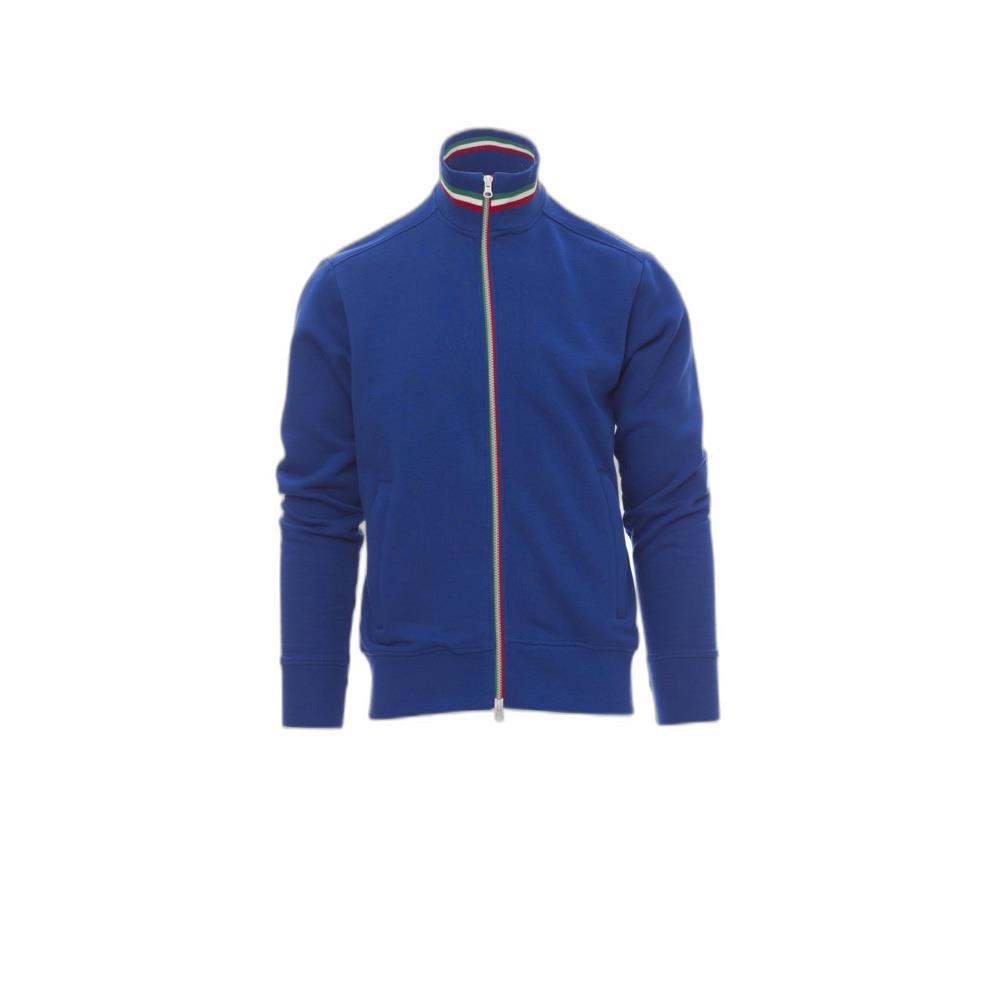 felpa con zip intera payper nazionale royal/italia xxs