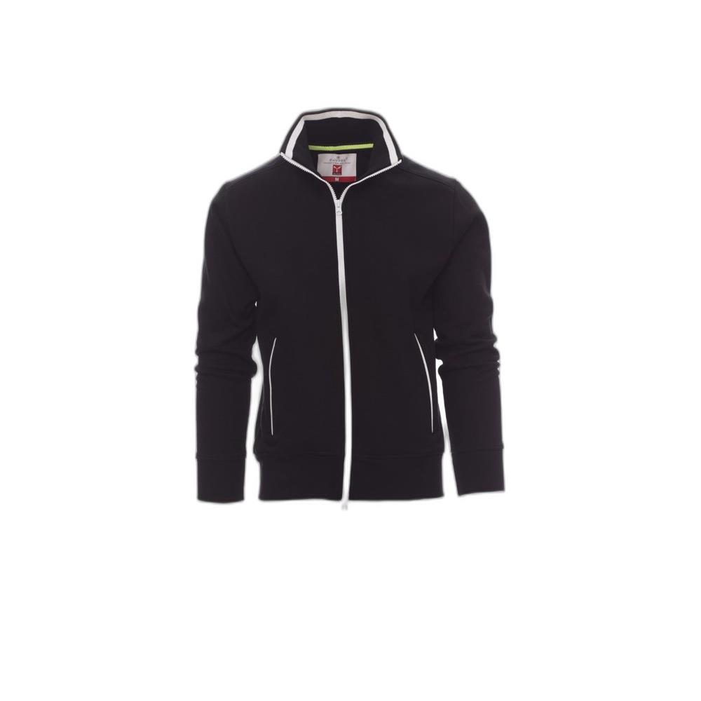 felpa con zip intera payper sydney nero/bianco xs